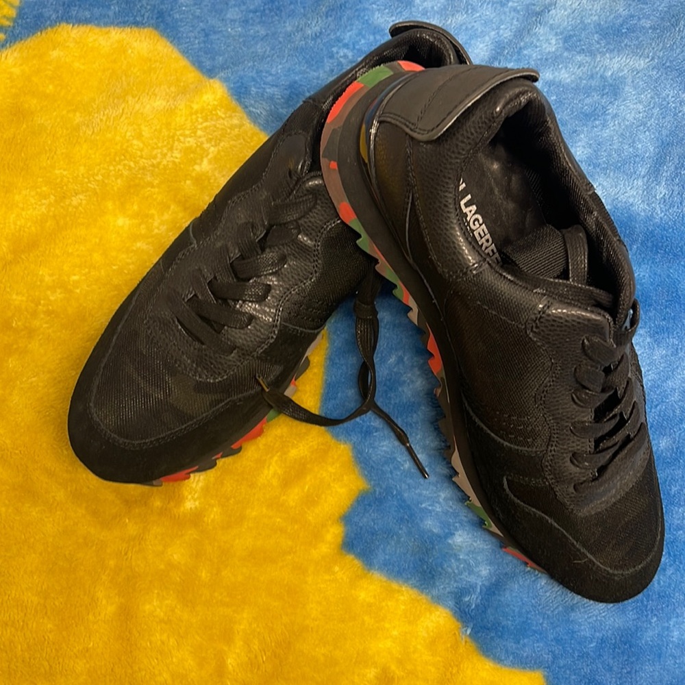 New Karl Lagerfeld black Camo mesh sneakers